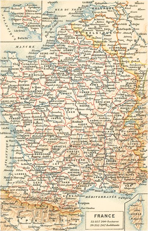 Map of France Art Print