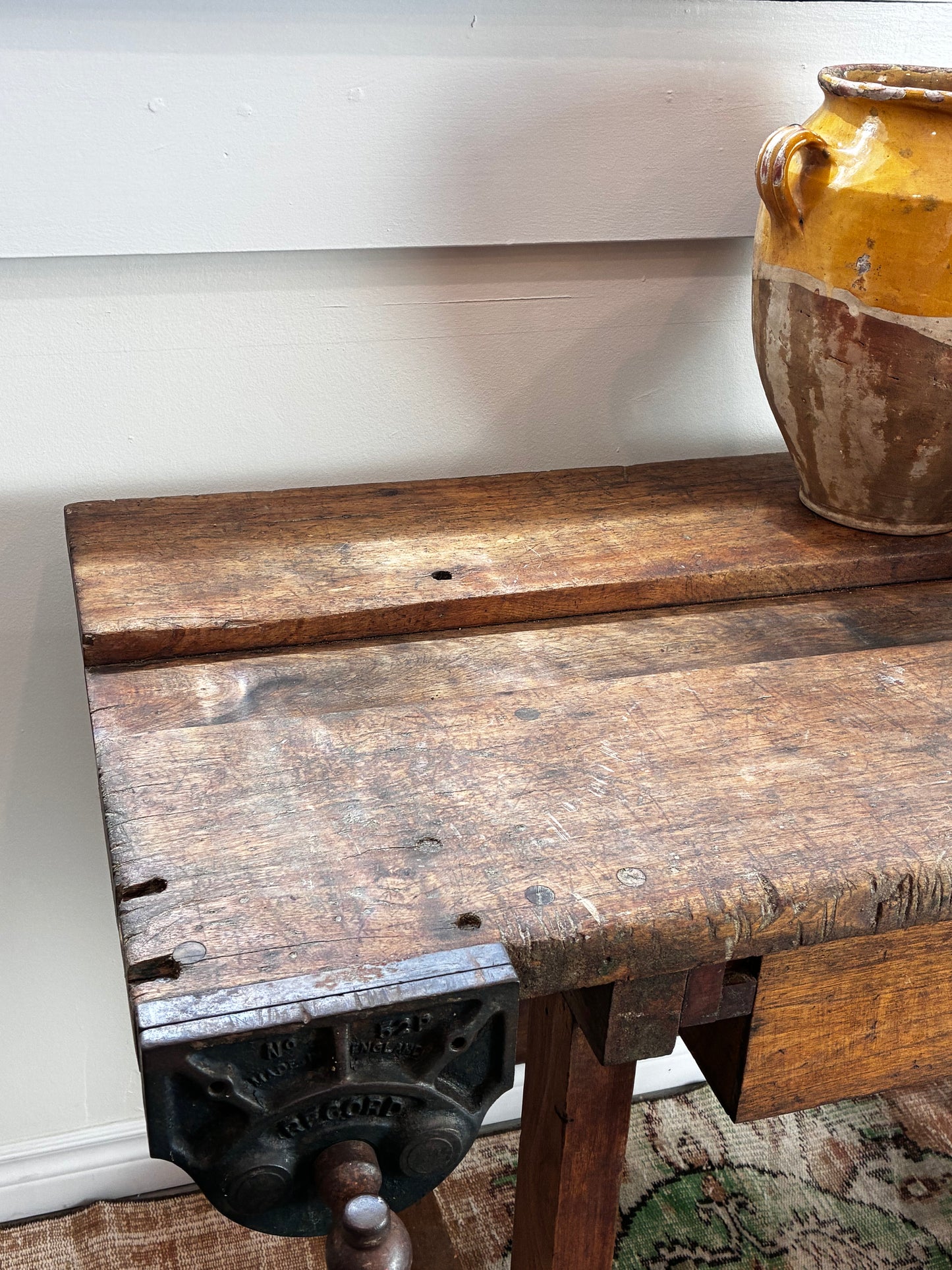 Antique Carpenter’s Bench with Two Vices