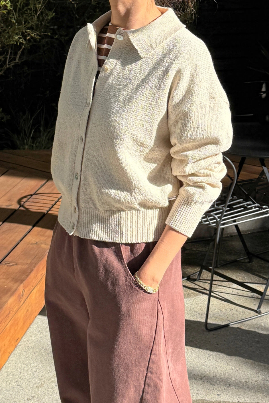 Le Bon Shoppe Natural Club Cardigan