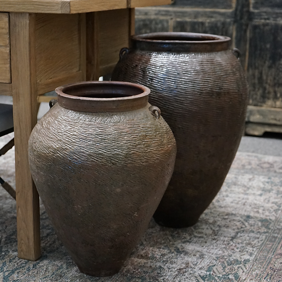 Vintage Floor Pot with an Iron Stand