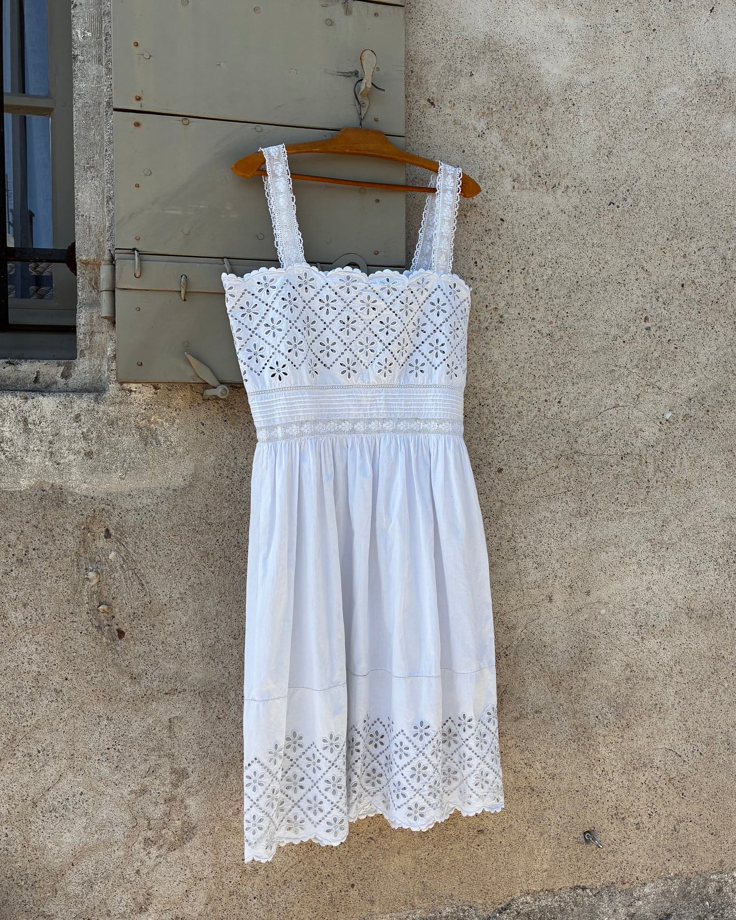 French Vintage Broderie Anglaise Sundress