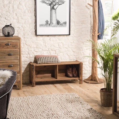 Reclaimed Wood Storage Bench