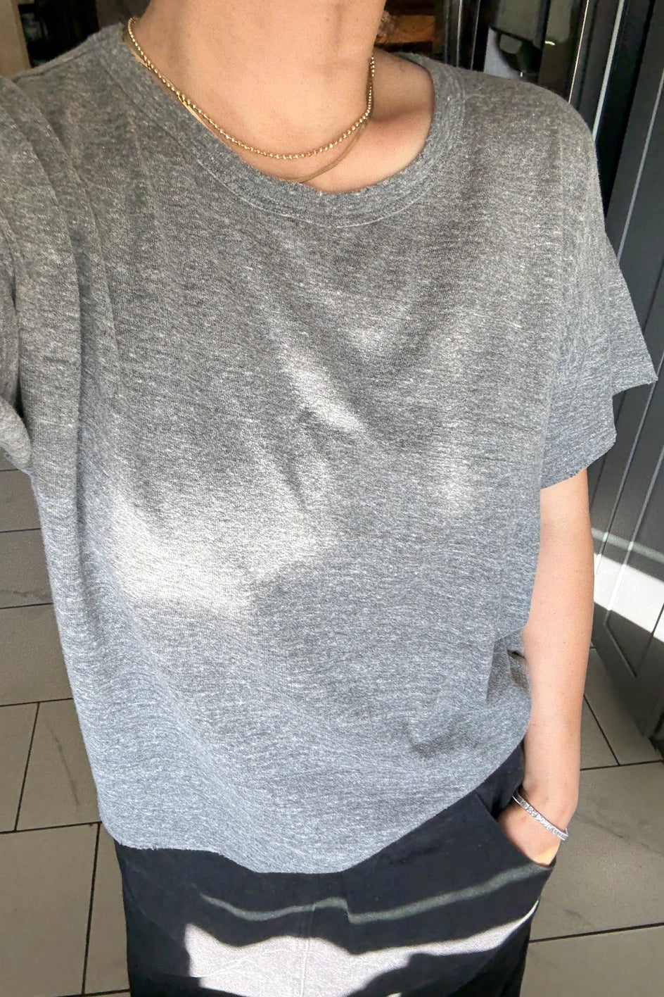 Grey Vintage Fille Tee