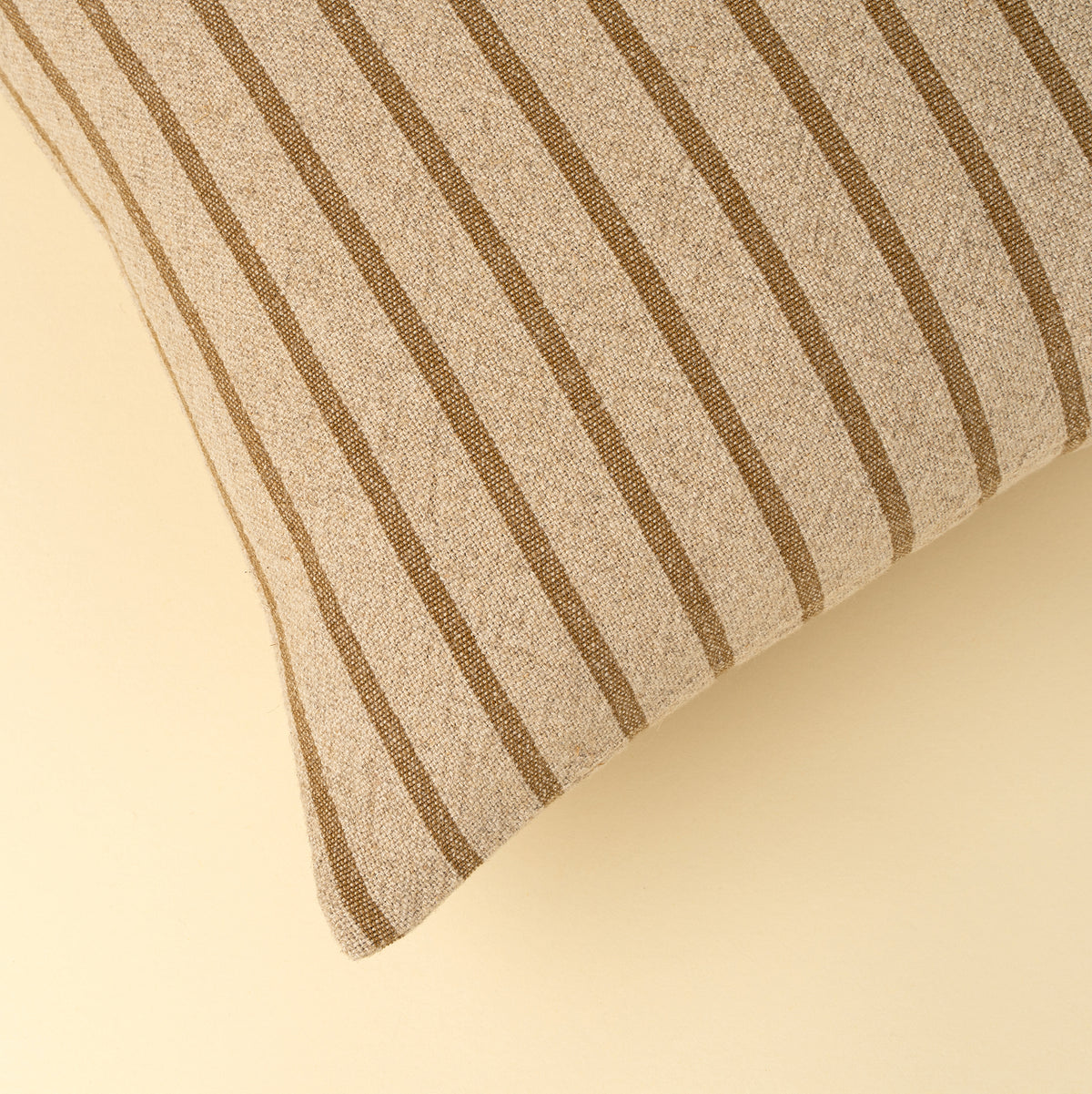 Oat & Ochre Stripe Pillow