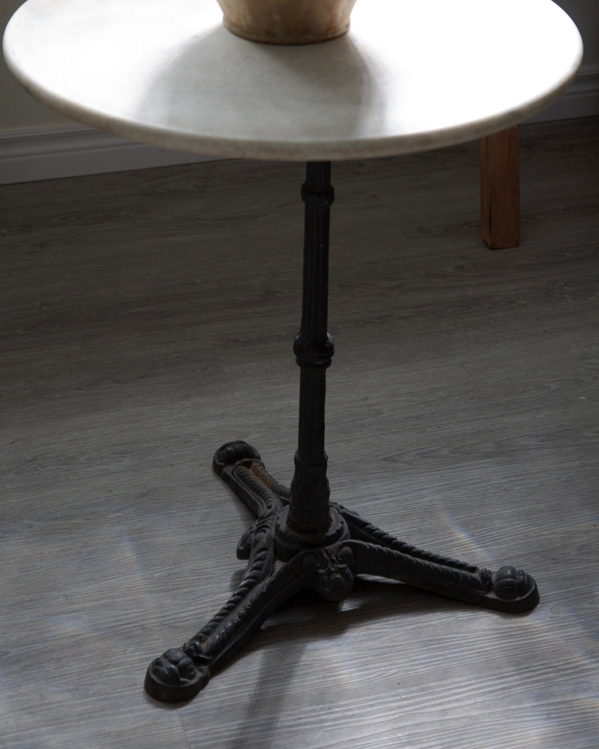 Authentic Antique French Marble Bistro Table