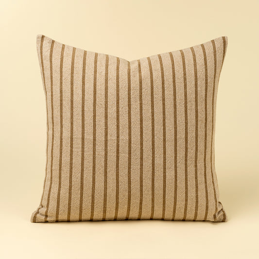Oat & Ochre Stripe Pillow