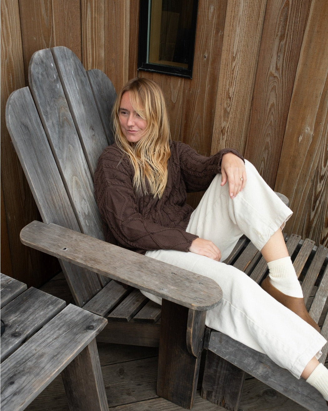 Noisette Cable Knit Sweater 100% Cotton