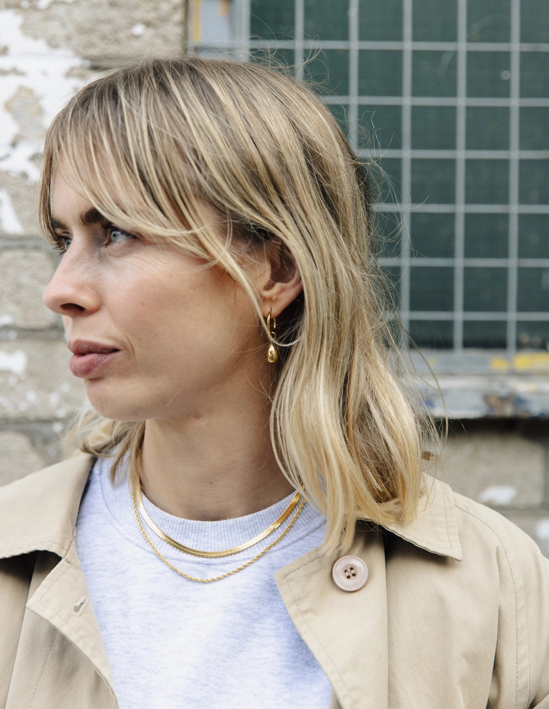 Gold Teardrop Earrings