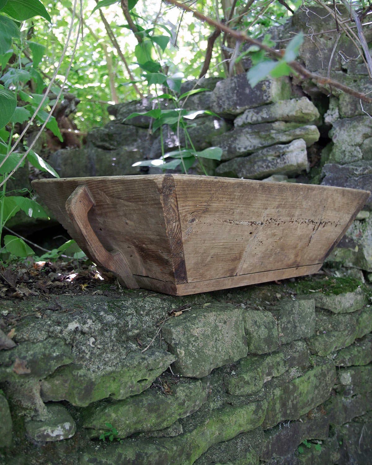 Vintage Dough Bowl with Handle