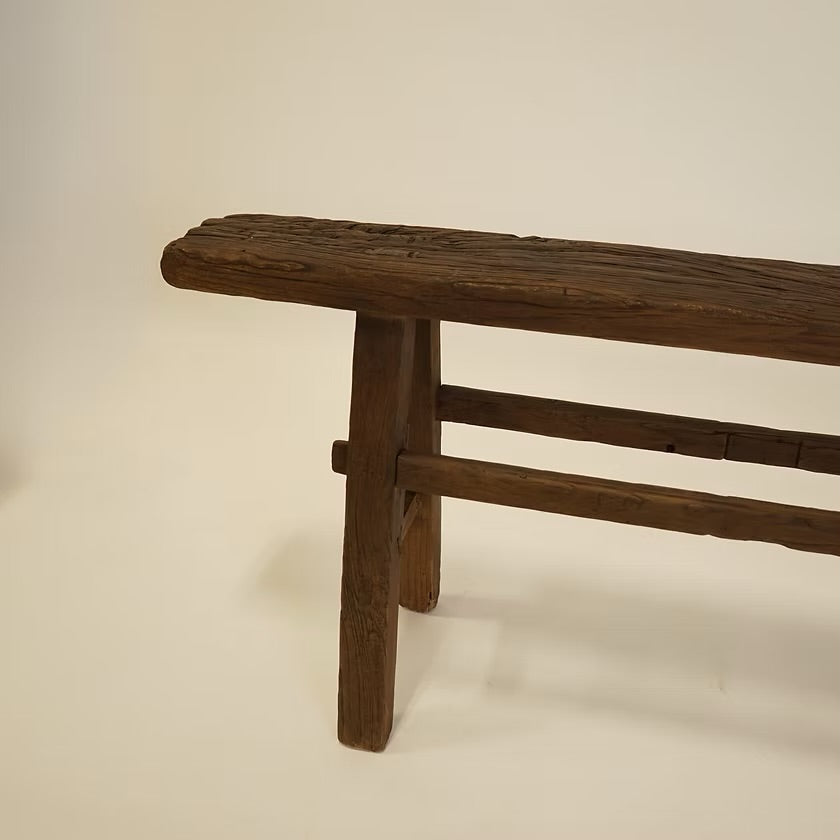 Aged Brown Vintage Bench