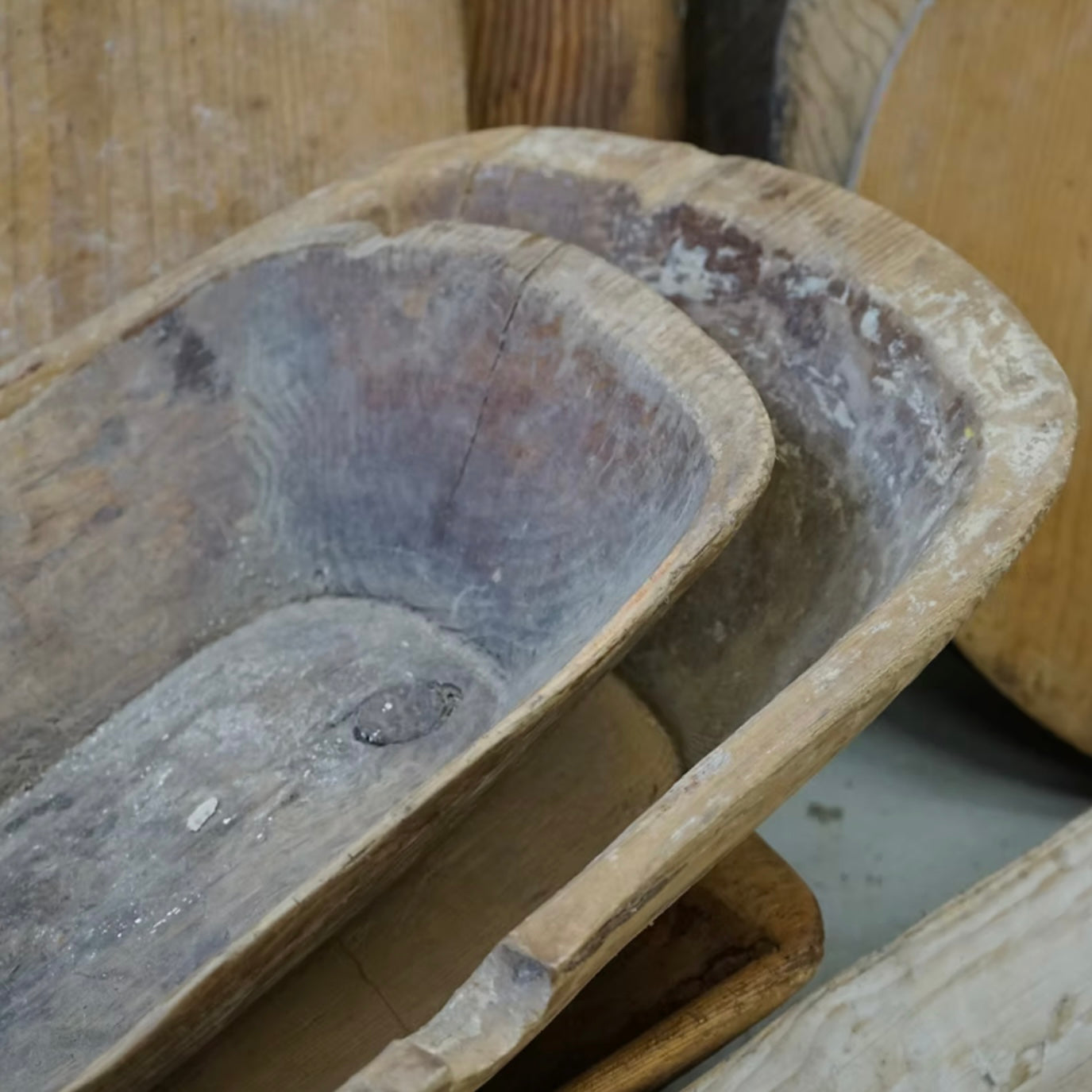 Large Vintage Dough Bowl