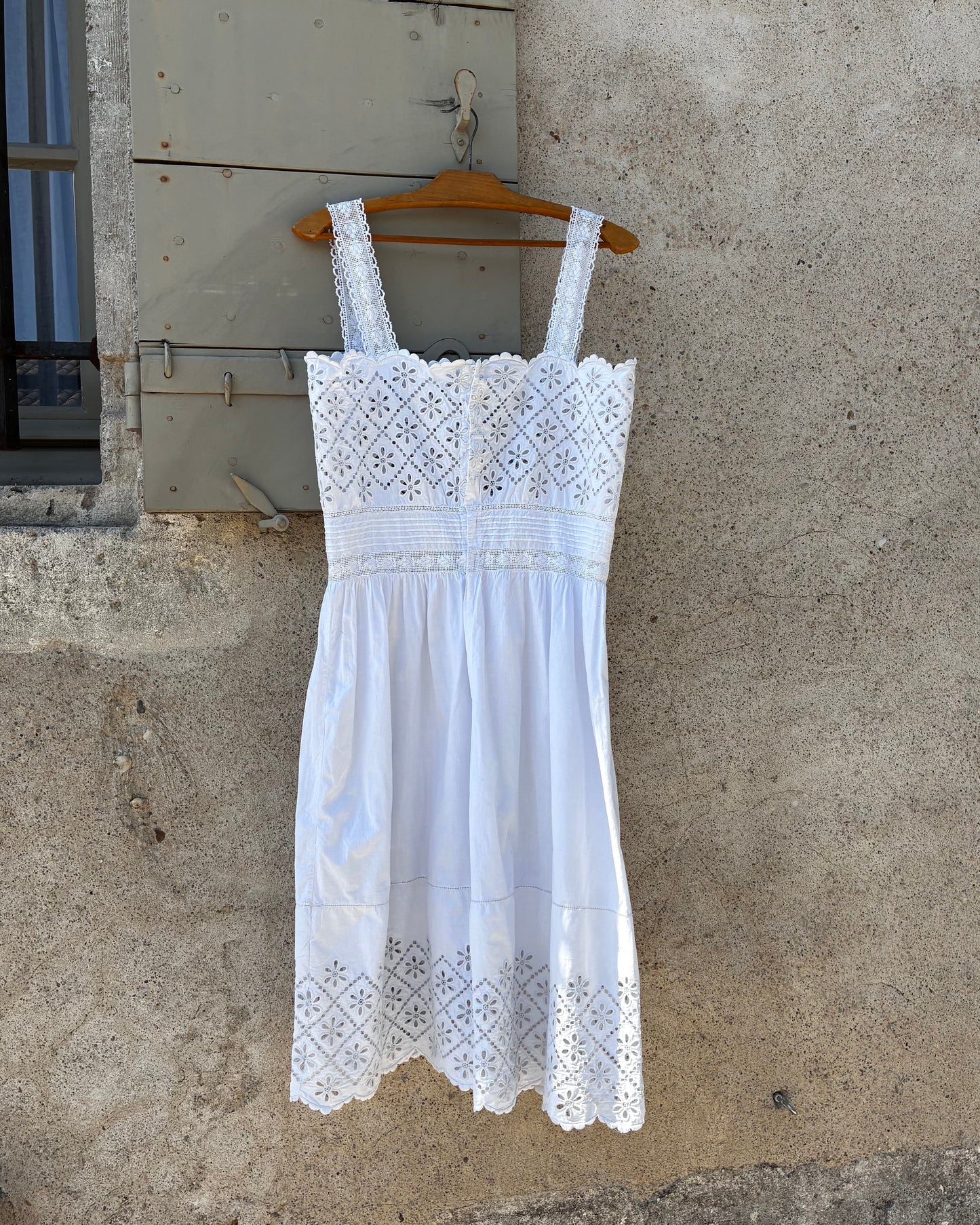 French Vintage Broderie Anglaise Sundress