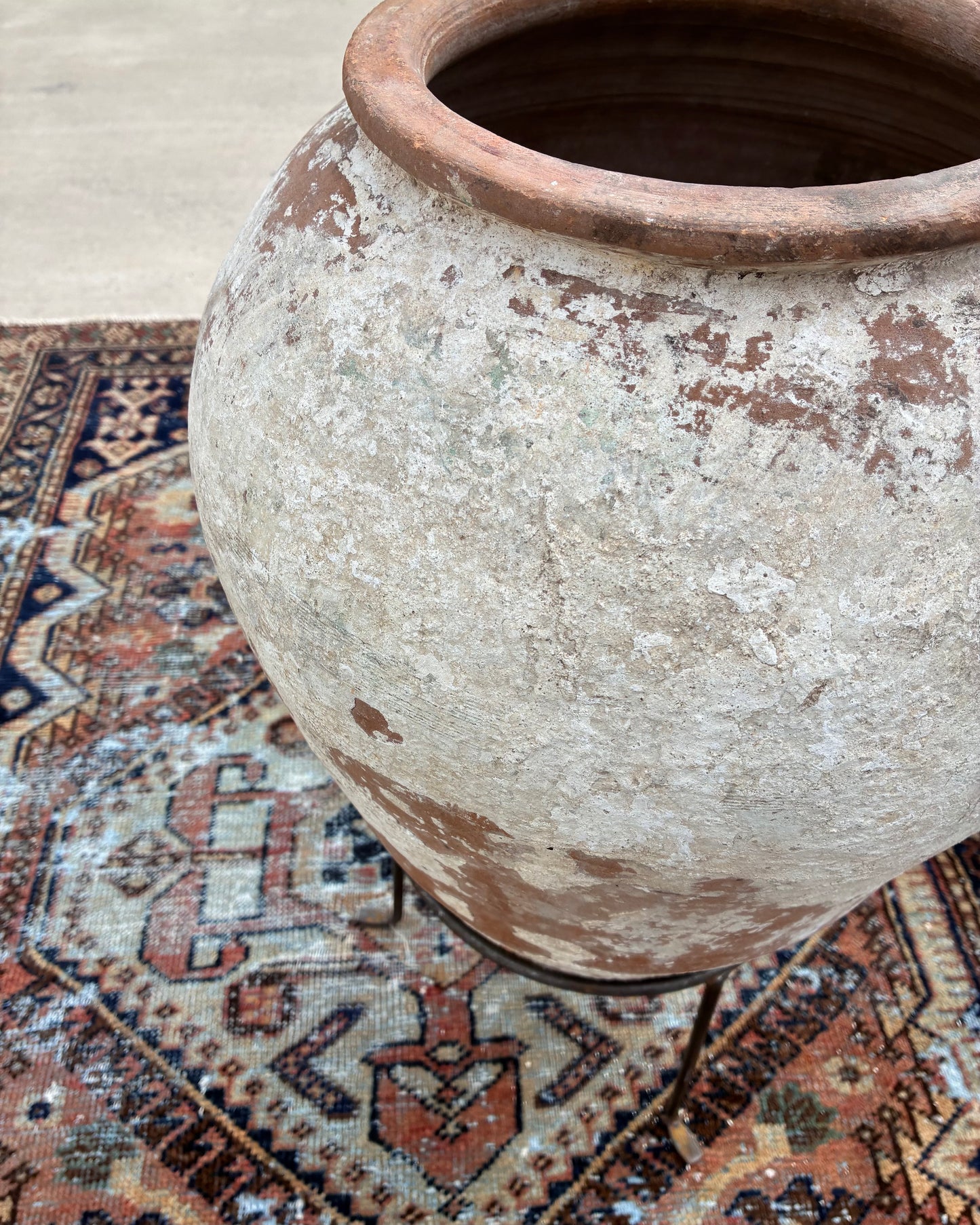Vintage Turkish Pot & Iron Stand