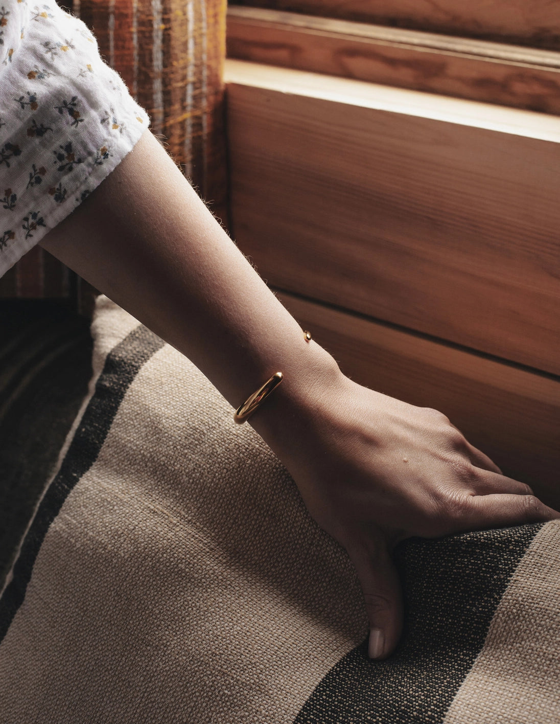 Gold Bold Fluid Cuff Bangle