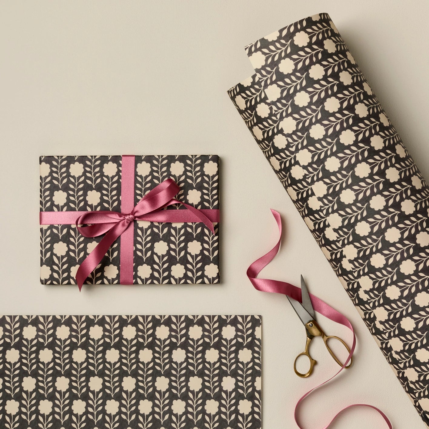 Ink Flora Patterned Paper