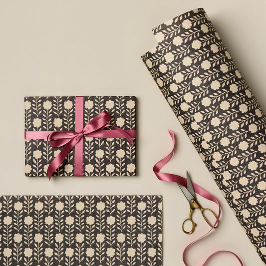 Ink Flora Patterned Paper