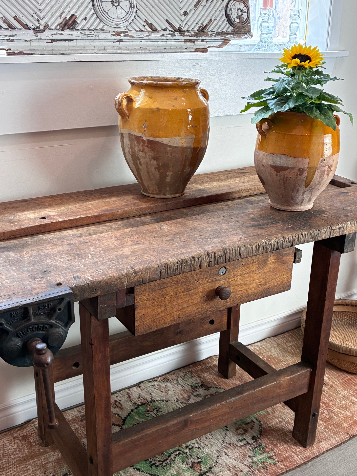 Antique Carpenter’s Bench with Two Vices