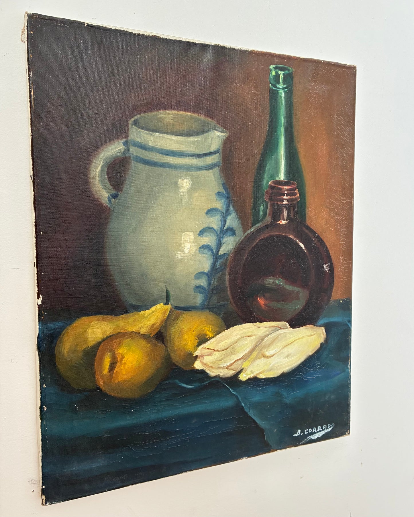 ‘Still Life with a Jug’ Original signed mid-century painting