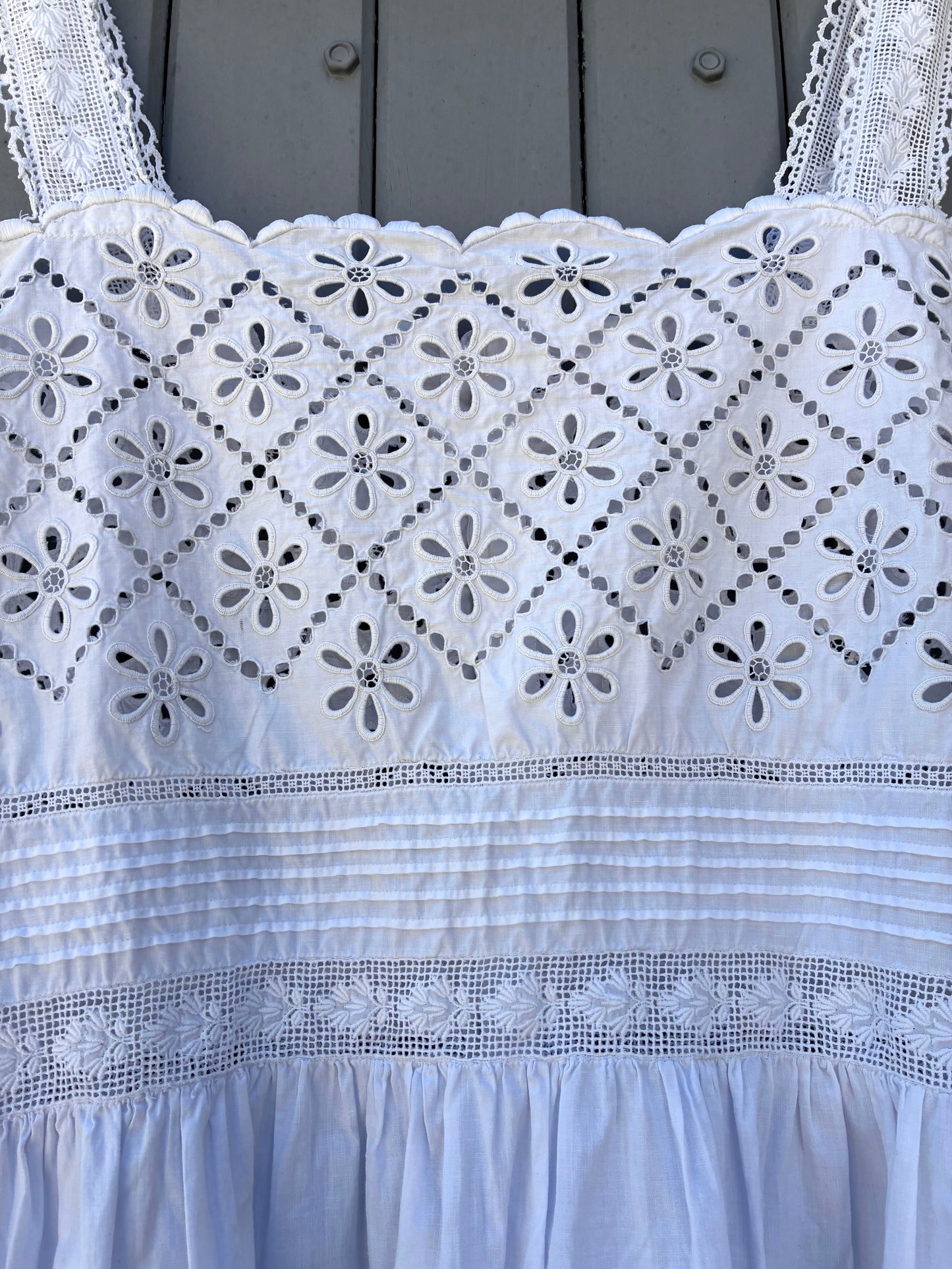 French Vintage Broderie Anglaise Sundress