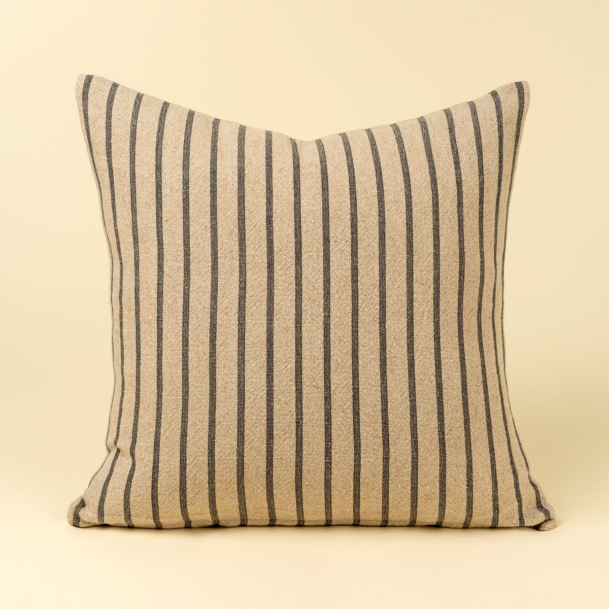 Oat & Slate Stripe Pillow