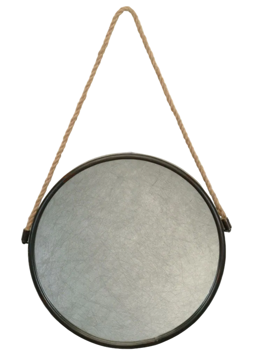 18.5” Nautical Mirror with Rope