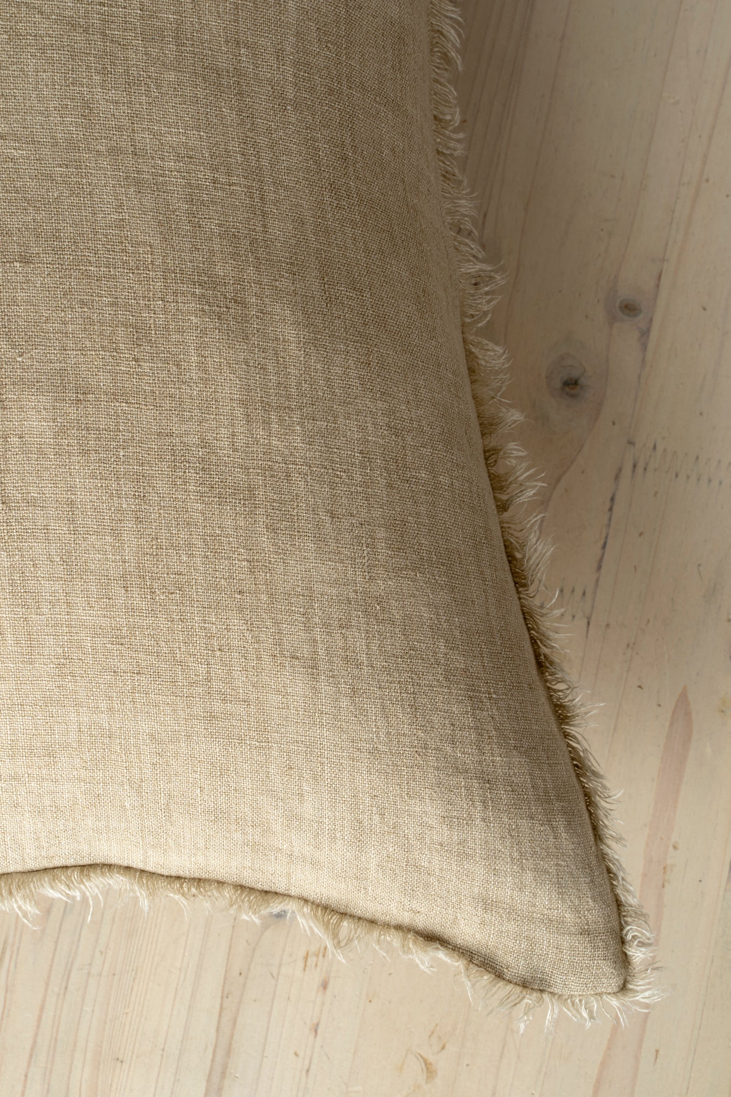 24" Natural Belgian Linen Pillow