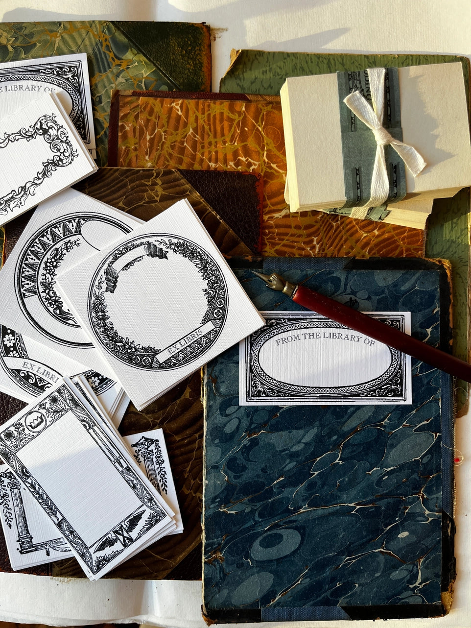 Set of 12 Antique Inspired Book Plates