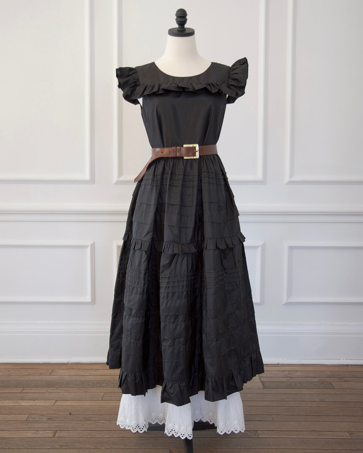 Adrienne Silk Ruffle Dress