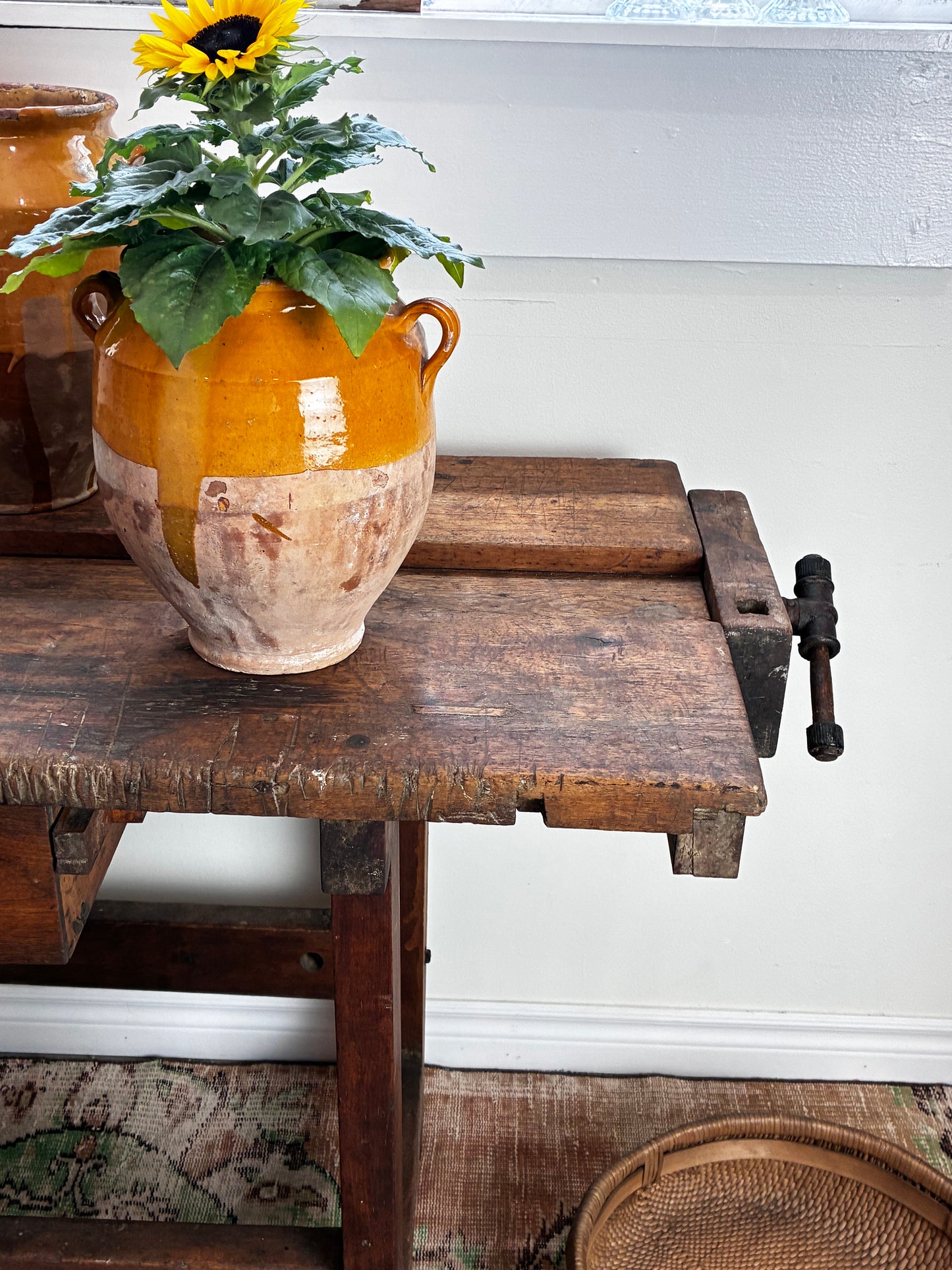 Antique Carpenter’s Bench with Two Vices