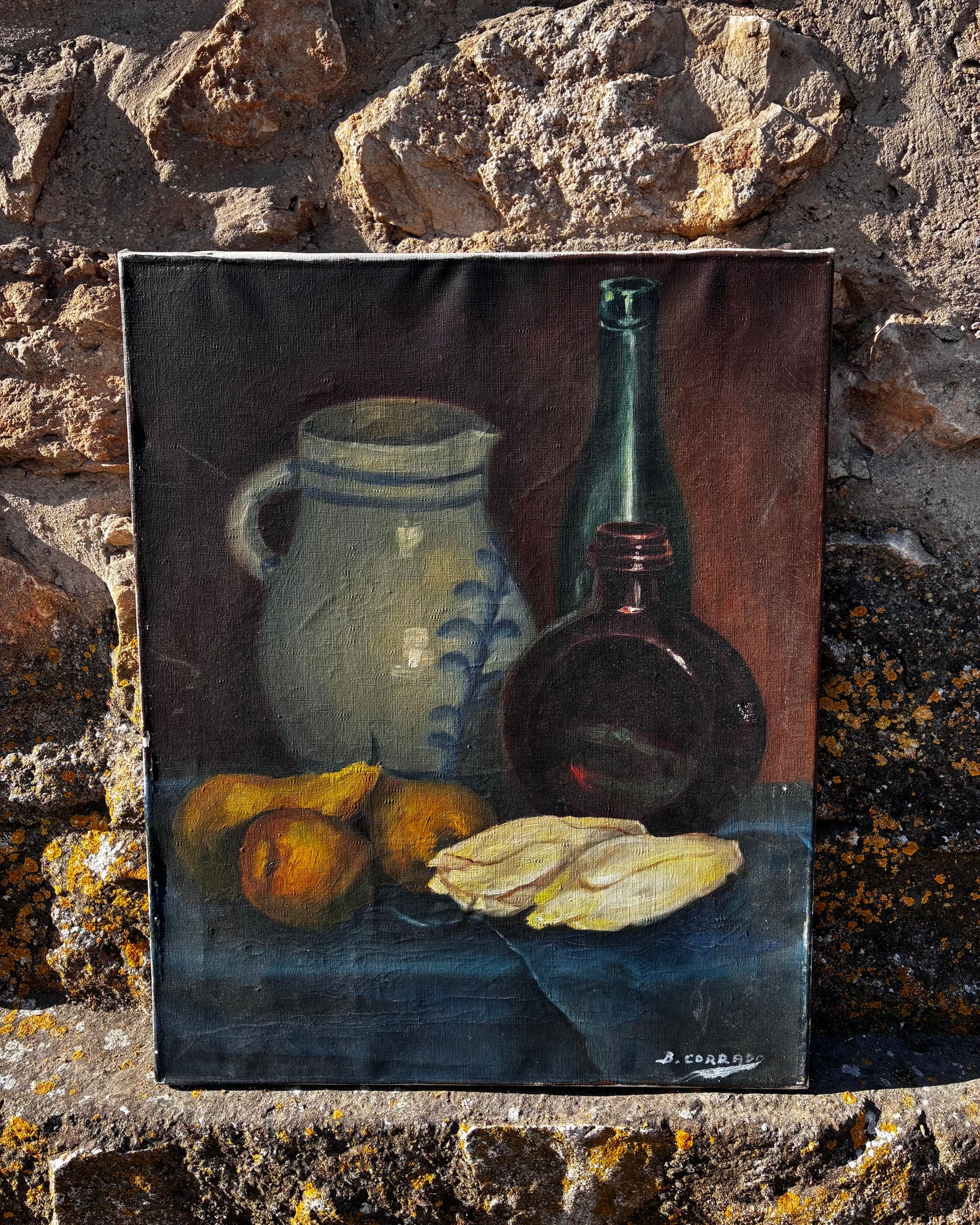 ‘Still Life with a Jug’ Original signed mid-century painting
