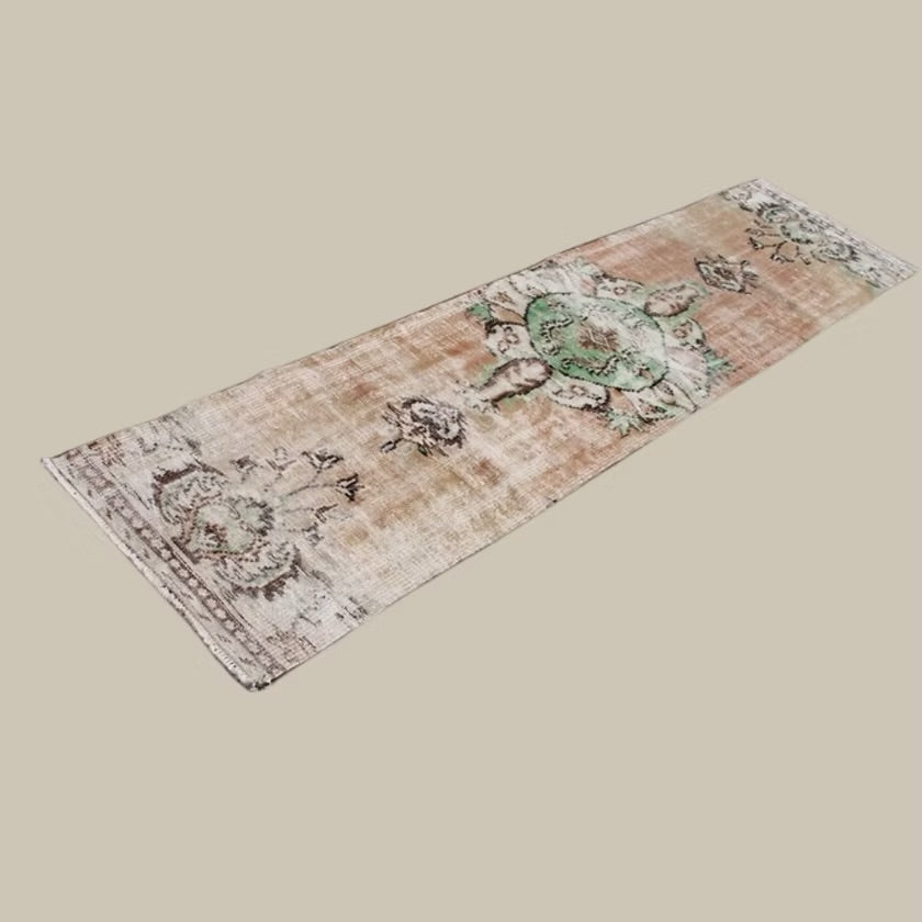 Vintage Turkish Rose Runner