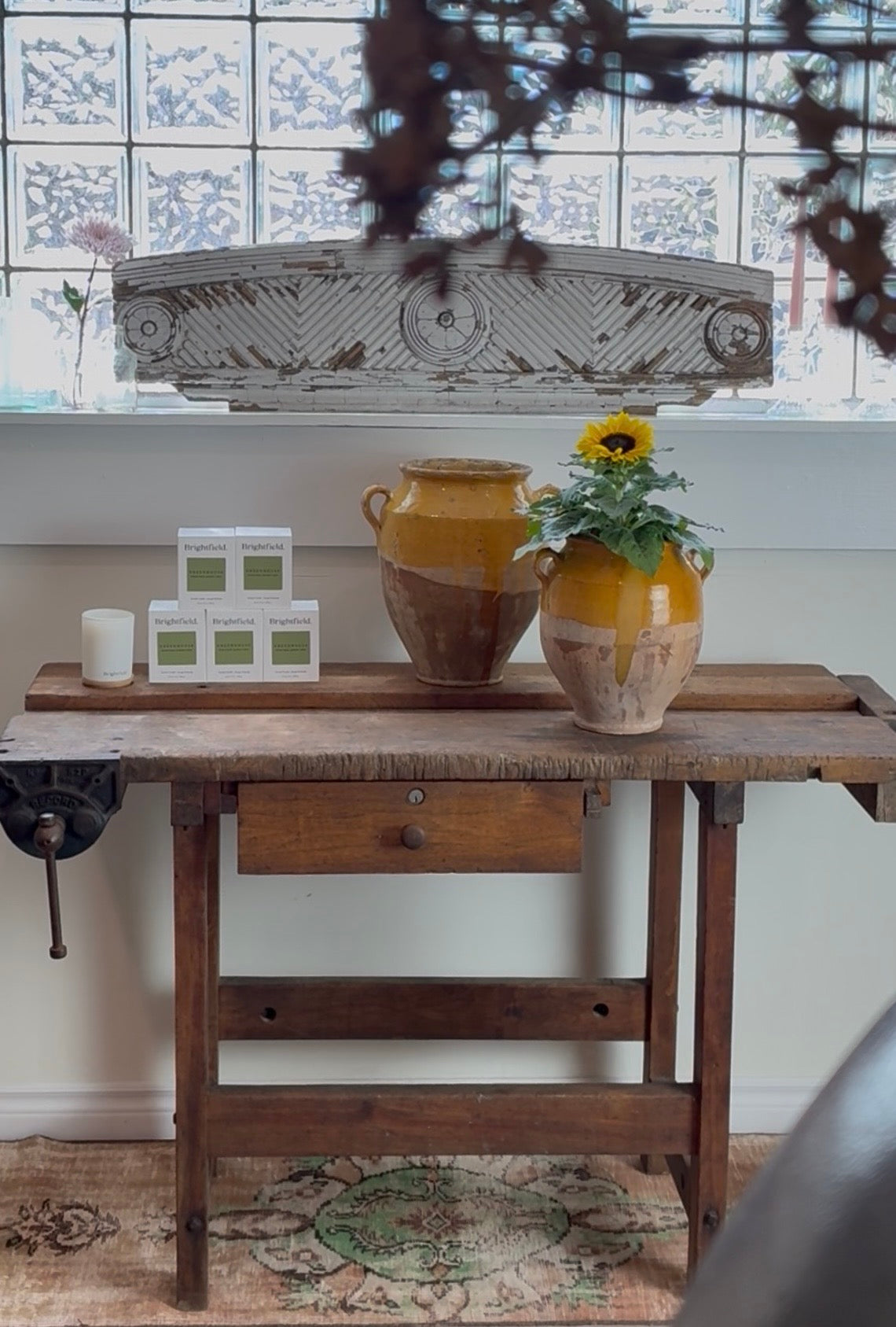 Antique Carpenter’s Bench with Two Vices