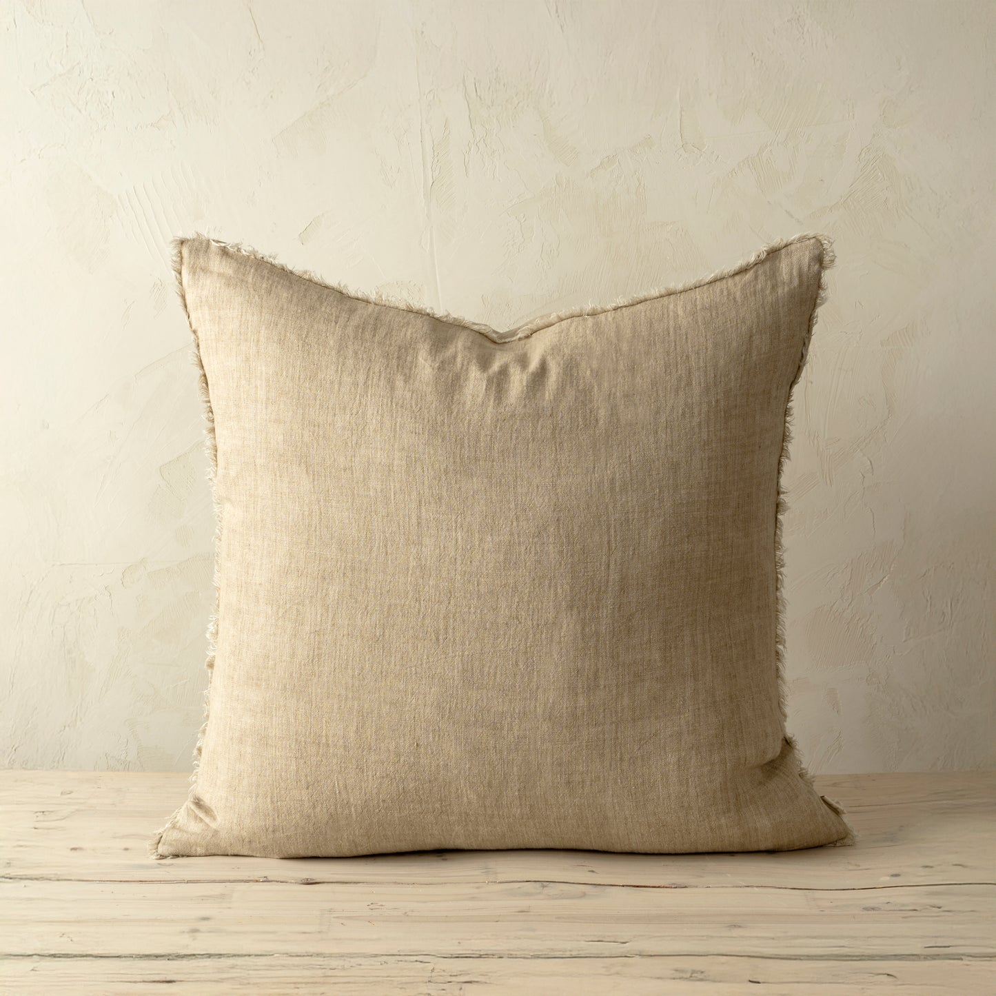 24" Natural Belgian Linen Pillow