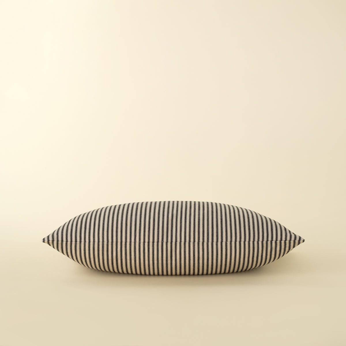 Black Ticking Lumbar Pillow