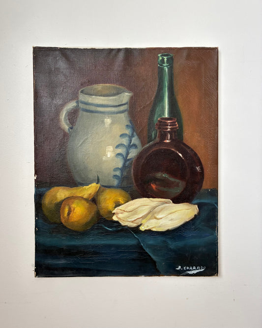 ‘Still Life with a Jug’ Original signed mid-century painting