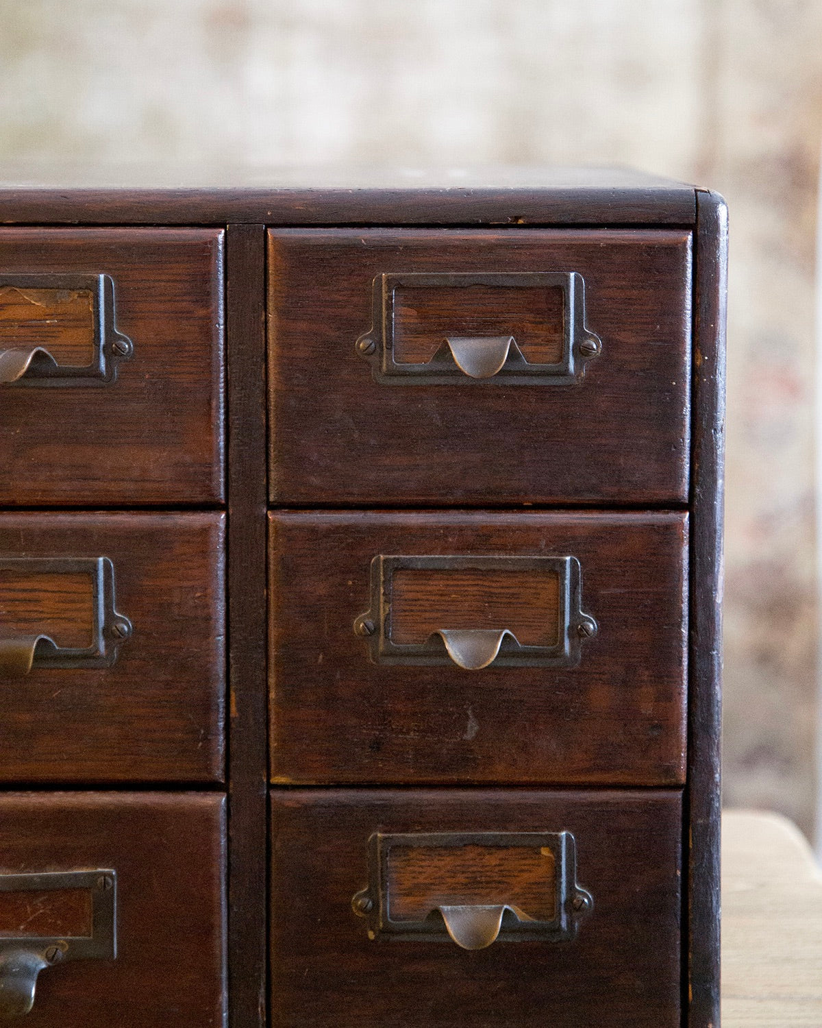 Vintage Oak Card Cabinet