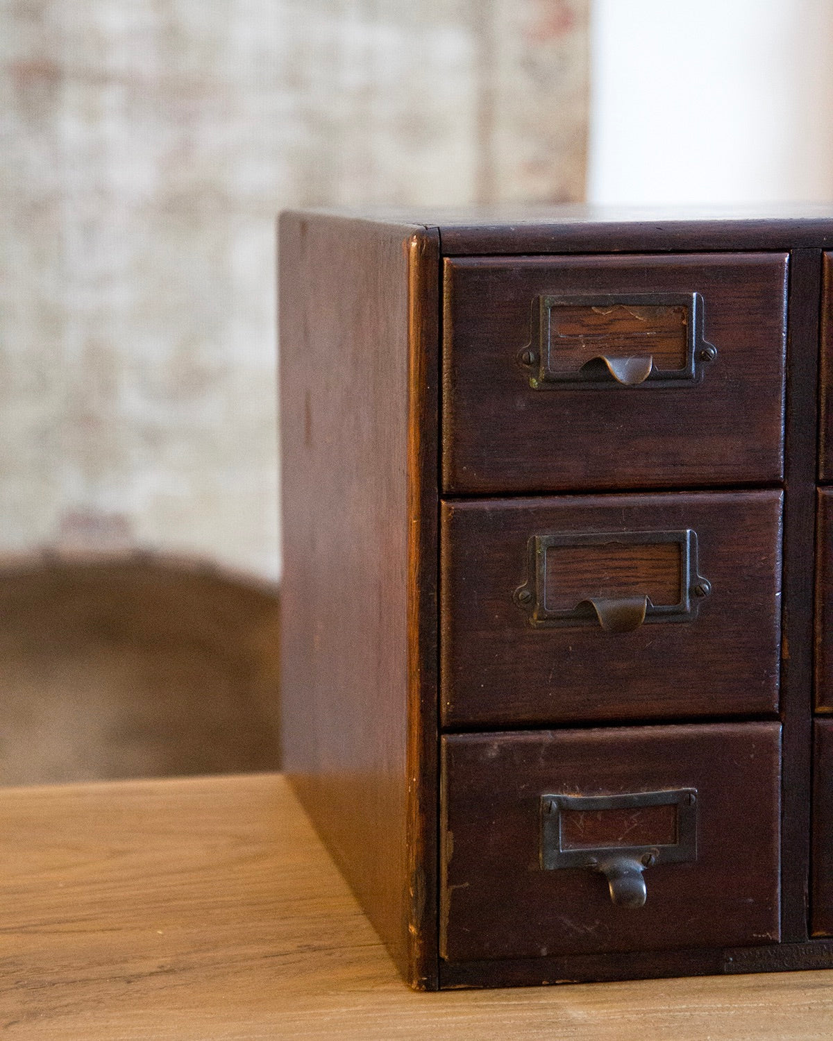 Vintage Oak Card Cabinet