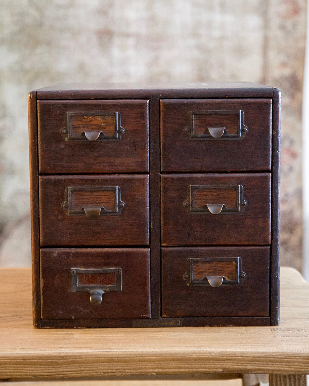 Vintage Oak Card Cabinet