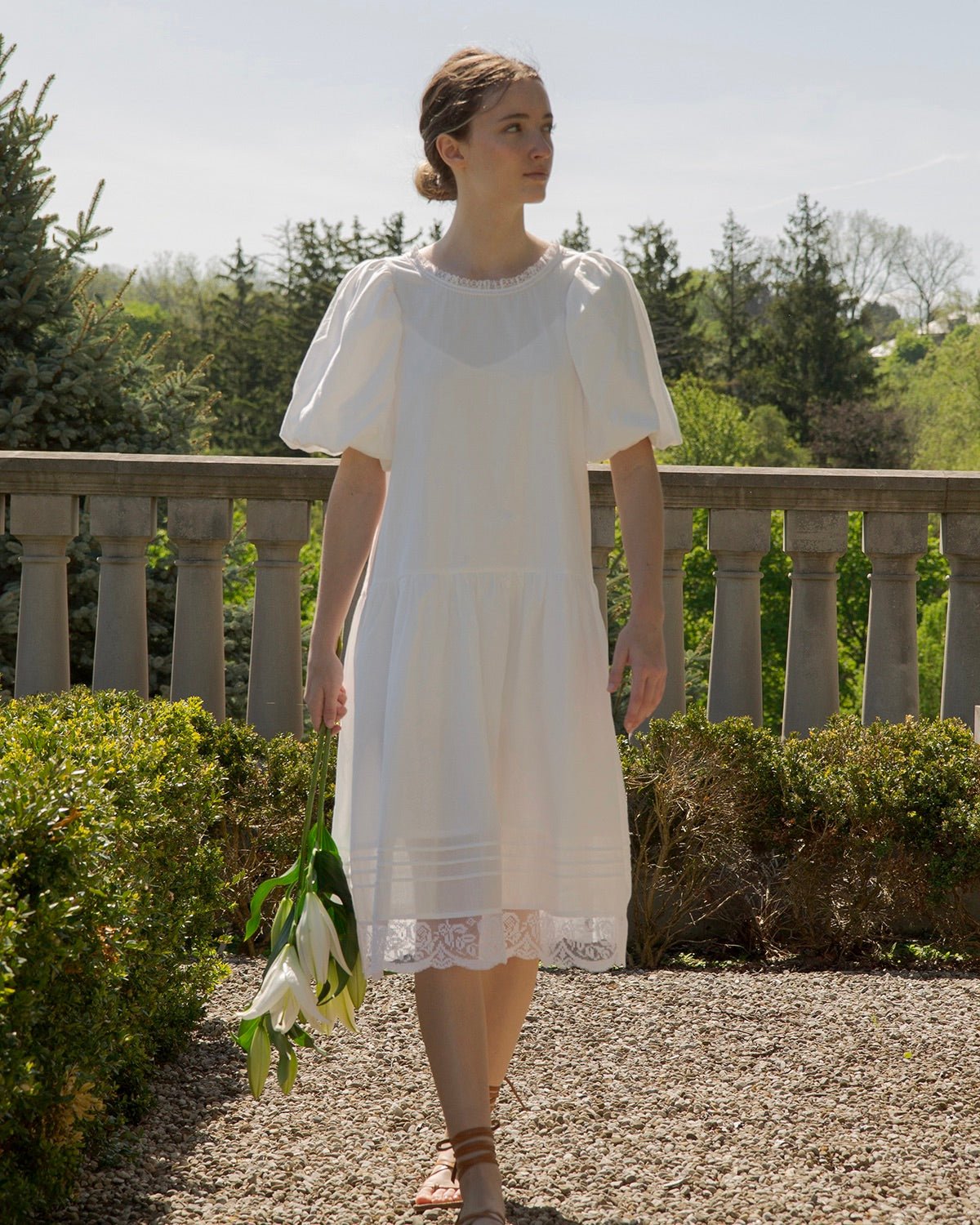 Marisol Cotton & Lace Dress