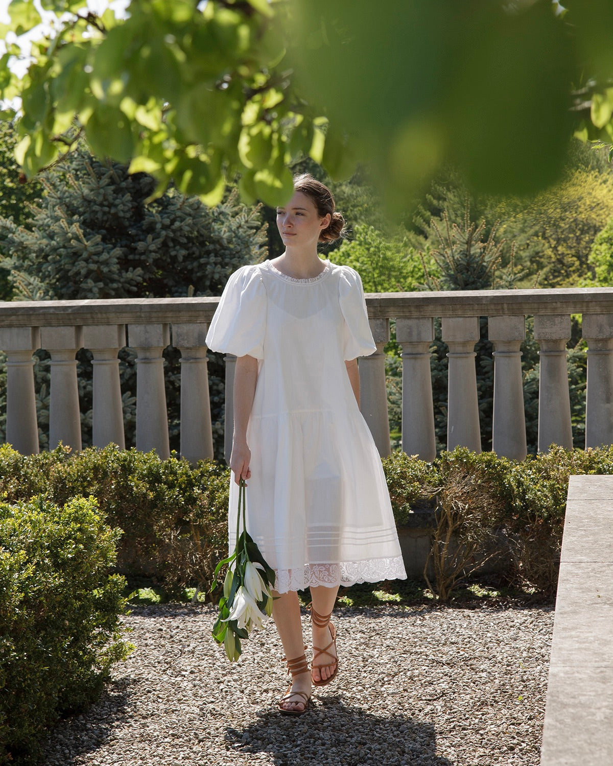 Marisol Cotton & Lace Dress