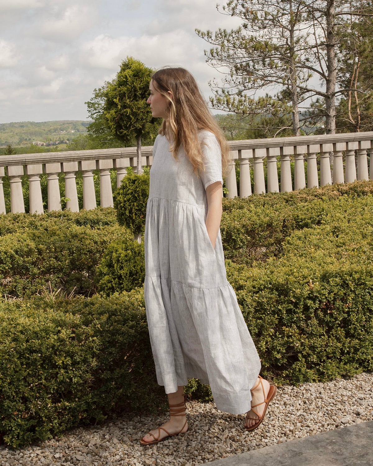Cordelia Tiered Linen Dress