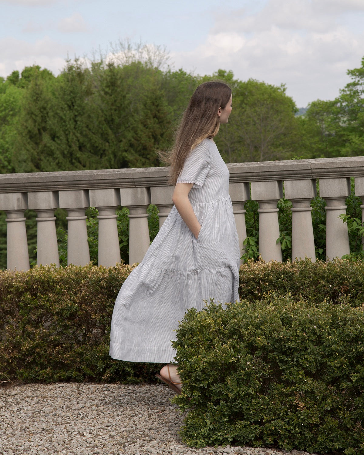 Cordelia Tiered Linen Dress