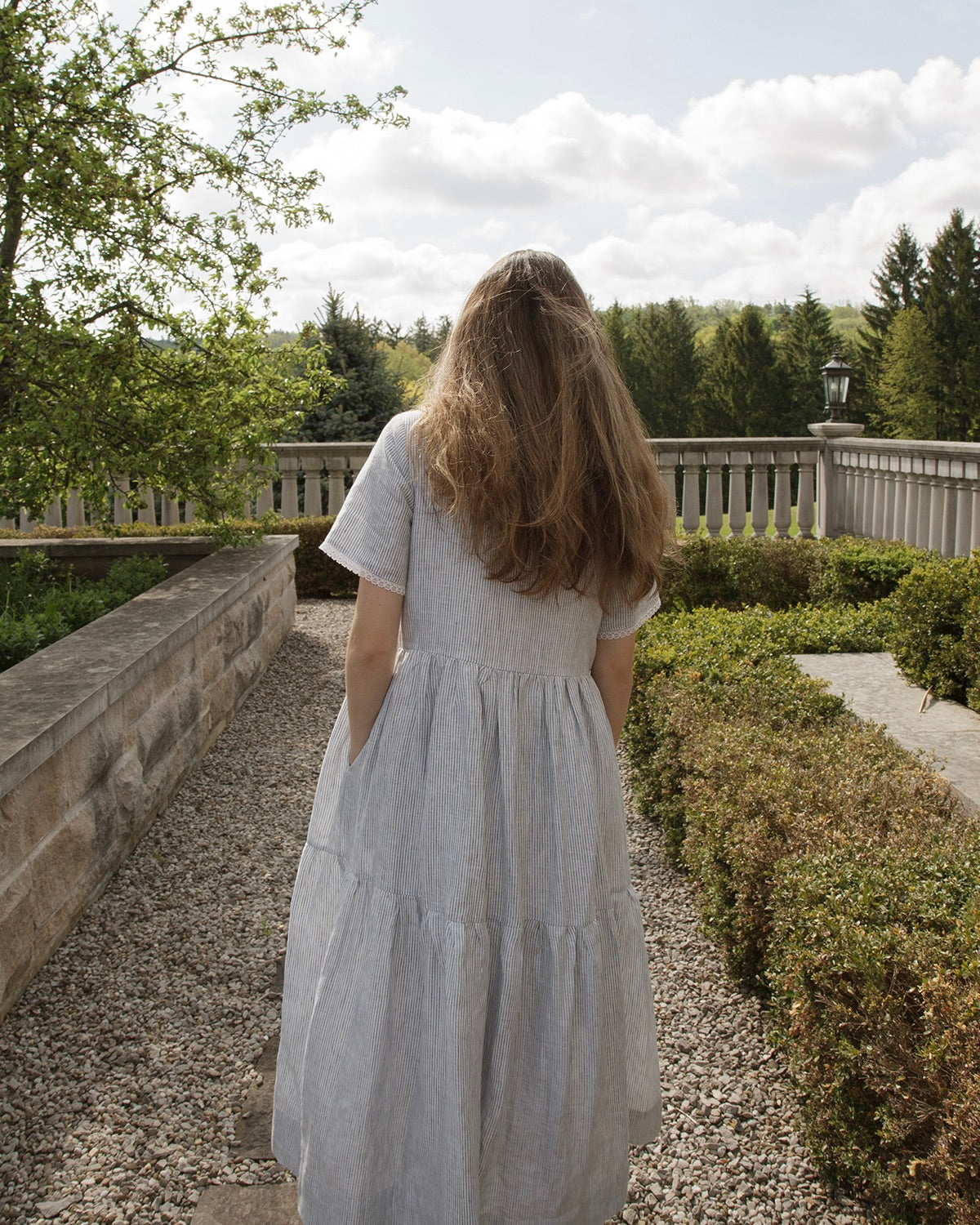Cordelia Tiered Linen Dress