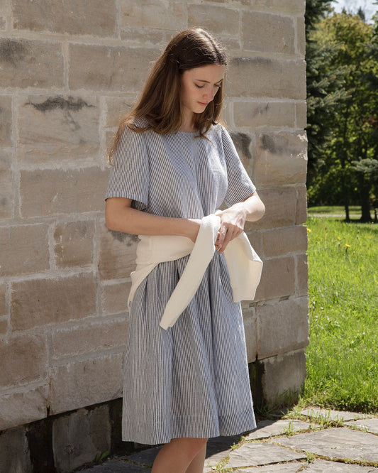 Sailing Stripe Linen Dress