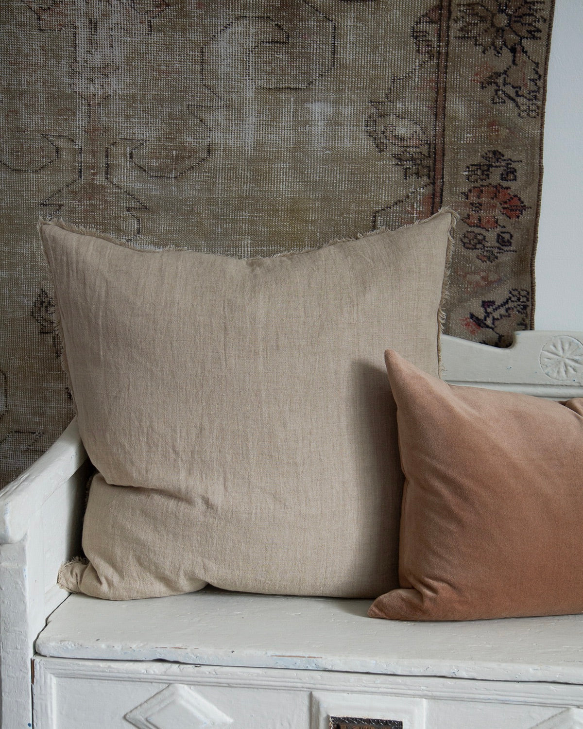 24" Natural Belgian Linen Pillow
