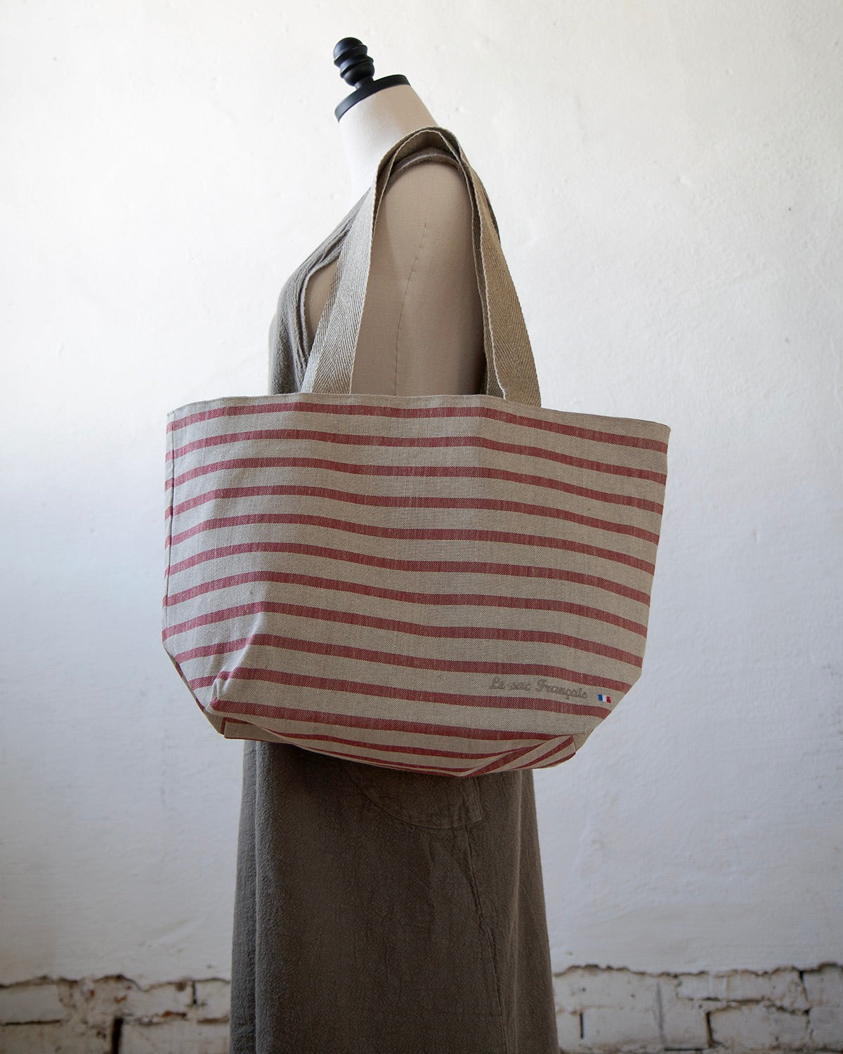 Breton Stripe French Linen Bag