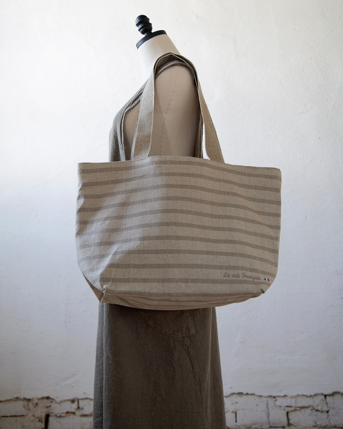 Breton Stripe French Linen Bag